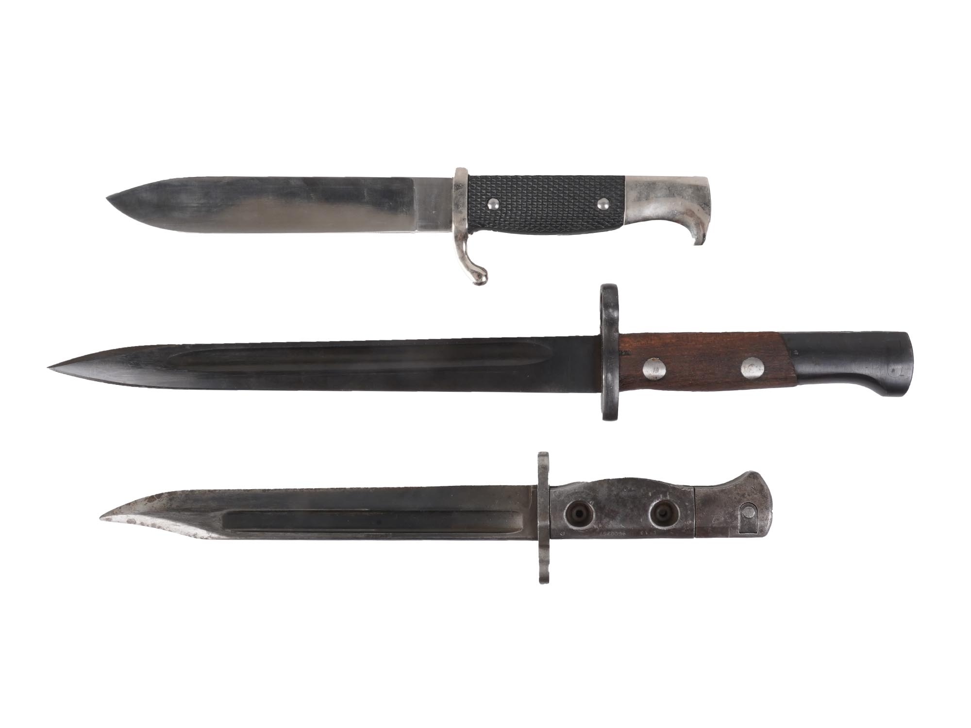 THREE GERMAN AND SOVIET DAGGERS WITH SHEATHS RZM PIC-2